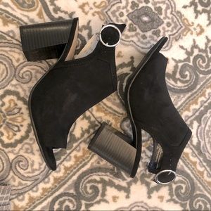 Target, a New Day, black open toe shoe, women’s size 9.5